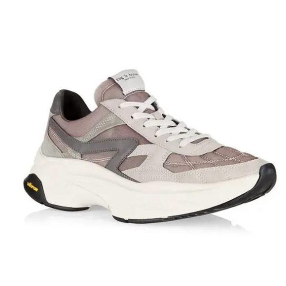 rag & bone Shoes - Rag & Bone RB Legacy Runner Sneakers in Grey Leather/ Suede - NWT
